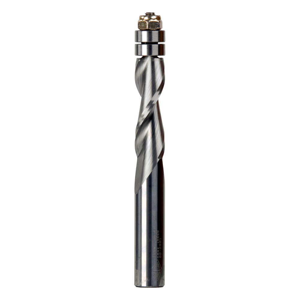 Spiral Flute Bit with Bearing Up Cut Solid Carbide